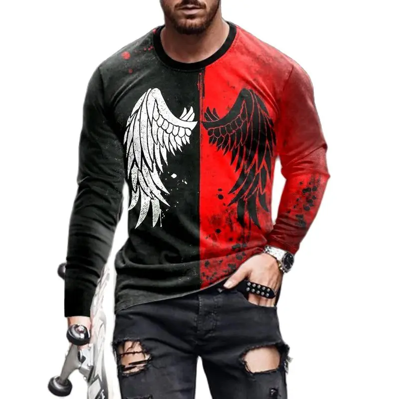 2022 Retro Wing Pattern Men's 3D Long Sleeve T-shirt Street Trend Round Neck T Shirt Casual Plus Size Pullover Tops Tees 5XL
2022 Retro Wing Pattern Men's 3D Long Sleeve T-shirt Street Trend Round Neck T Shirt Casual Plus Size Pullover Tops Tees 5XL