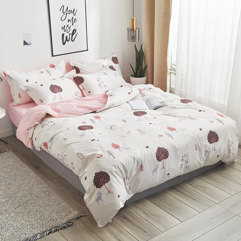 Nordic style bedding set cute forest tree print bed sheet sets kawaii cartoon duvet cover pillowcase bed linen single king size
Nordic style bedding set cute forest tree print bed sheet sets kawaii cartoon duvet cover pillowcase bed linen single king size