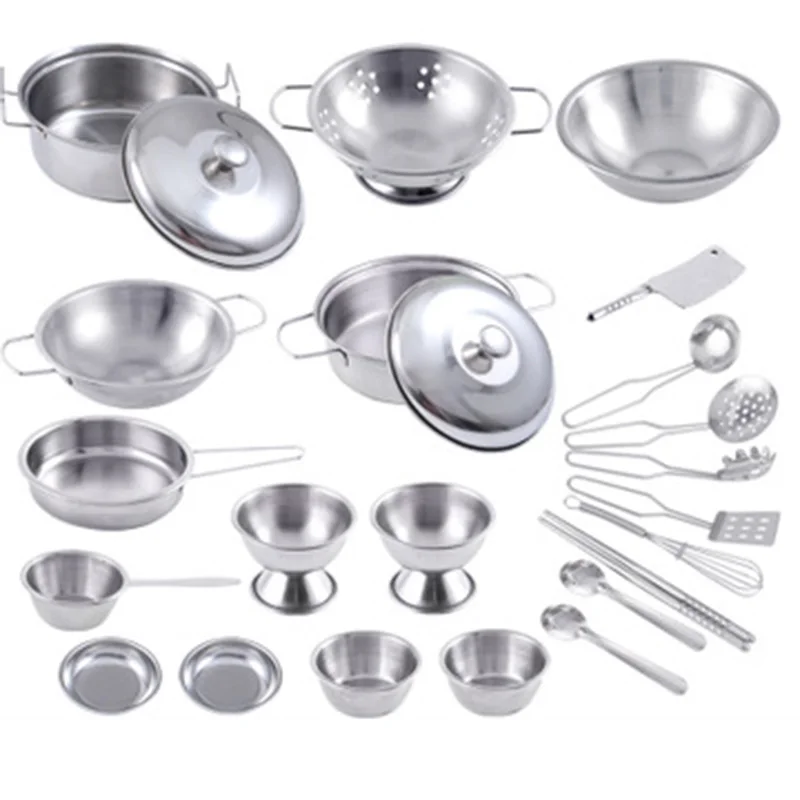 16pcs Set Stainless Steel Play Cooking Toy Kids Kitchenware Roleplay Toddler Playhouse Game for Children THIN889
16pcs Set Stainless Steel Play Cooking Toy Kids Kitchenware Roleplay Toddler Playhouse Game for Children THIN889