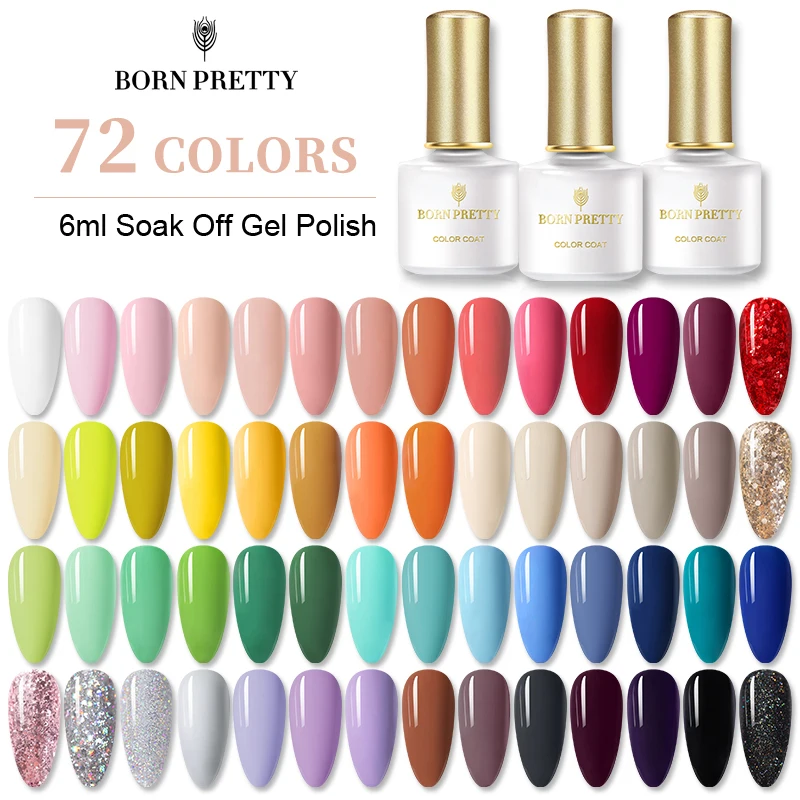 BORN PRETTY 72 Colors Gel Nail Polish Bright Color Glitter Sequins Soak Off UV Gel Polish Nail Art Design Varnish Semi-Permanent
BORN PRETTY 72 Colors Gel Nail Polish Bright Color Glitter Sequins Soak Off UV Gel Polish Nail Art Design Varnish Semi-Permanent