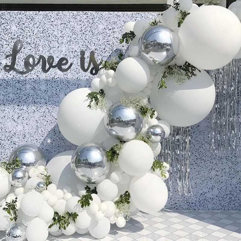 133pcs DIY Sliver Balloons Garland Kit Wedding Birthday Decoration Metallic Balloon Party Backdrop Decoration Baby Shower Globos
133pcs DIY Sliver Balloons Garland Kit Wedding Birthday Decoration Metallic Balloon Party Backdrop Decoration Baby Shower Globos
