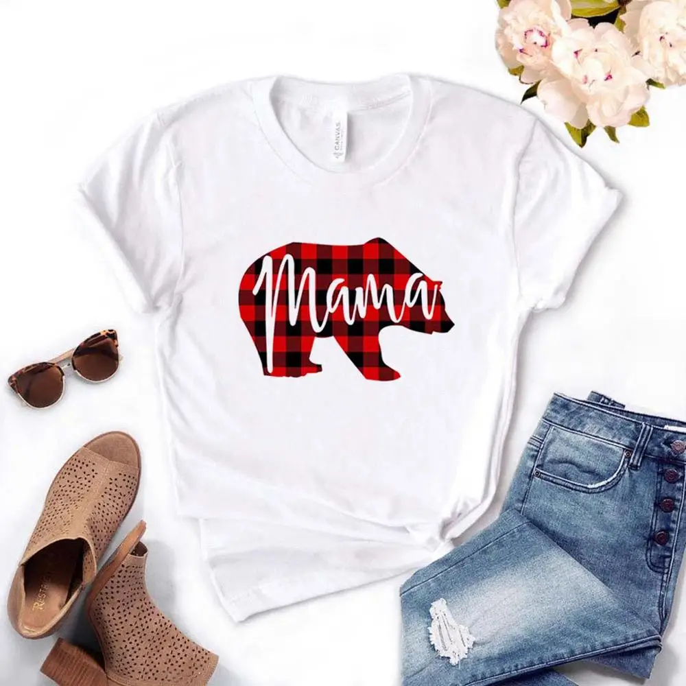 Plaid Mama Bear Women tshirt Cotton Casual Funny t shirt Gift For Lady Yong Girl Top Tee PM-46
Plaid Mama Bear Women tshirt Cotton Casual Funny t shirt Gift For Lady Yong Girl Top Tee PM-46