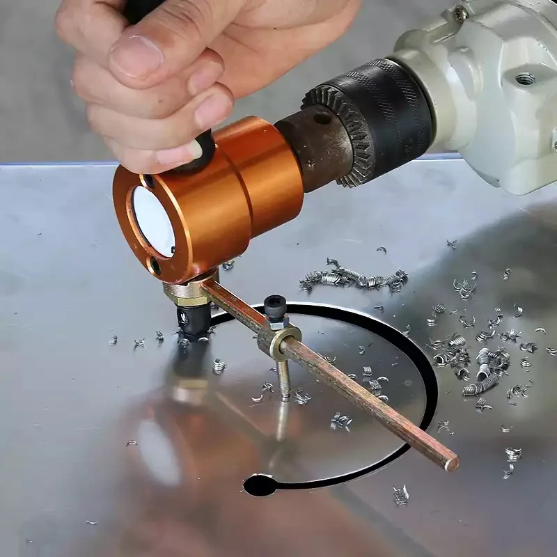 360 Degree Rotating Double Head Thin Sheet Metal Cutter,Nibbler Drill Attachment for Straight Curve and Circle Cutting
360 Degree Rotating Double Head Thin Sheet Metal Cutter,Nibbler Drill Attachment for Straight Curve and Circle Cutting