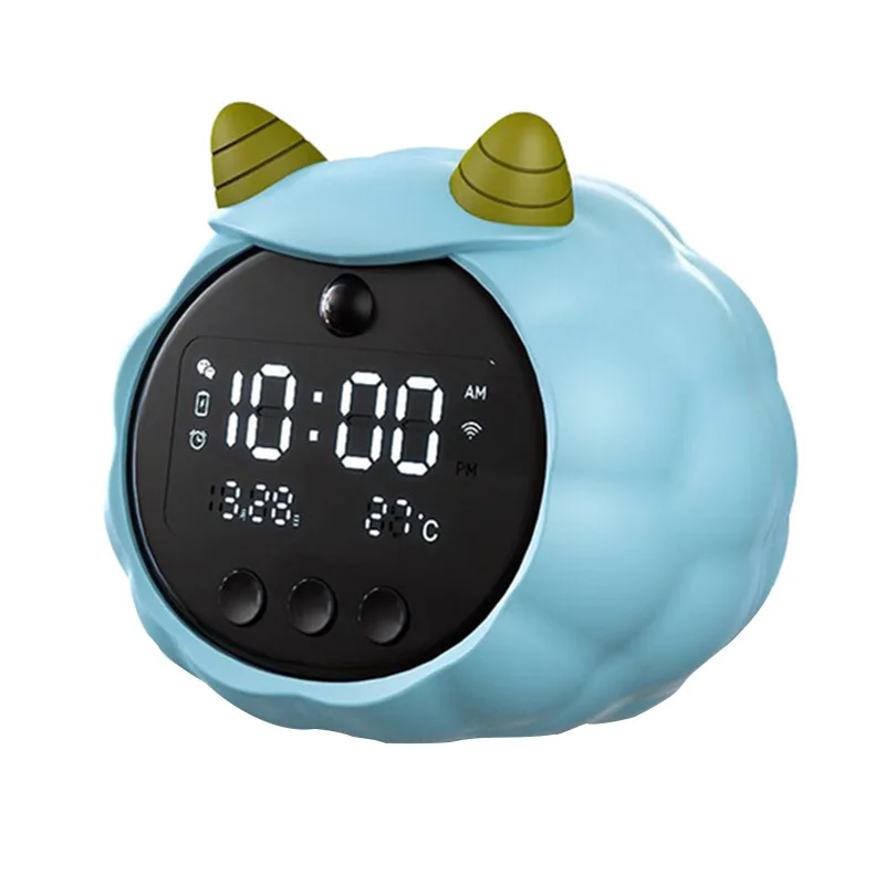 Bedside Wake Up Digital Led Clock Smart Creative Cute Cartoon Night Lights for Kids Rooms Voice Wake Up Desktop Ornaments Gift B
Bedside Wake Up Digital Led Clock Smart Creative Cute Cartoon Night Lights for Kids Rooms Voice Wake Up Desktop Ornaments Gift B
