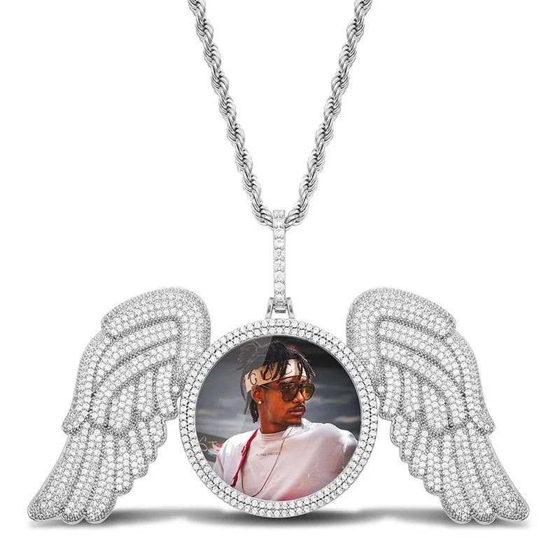 Ins angel wings large photo frame pendant full of zircon hip hop Necklace accessories
Ins angel wings large photo frame pendant full of zircon hip hop Necklace accessories