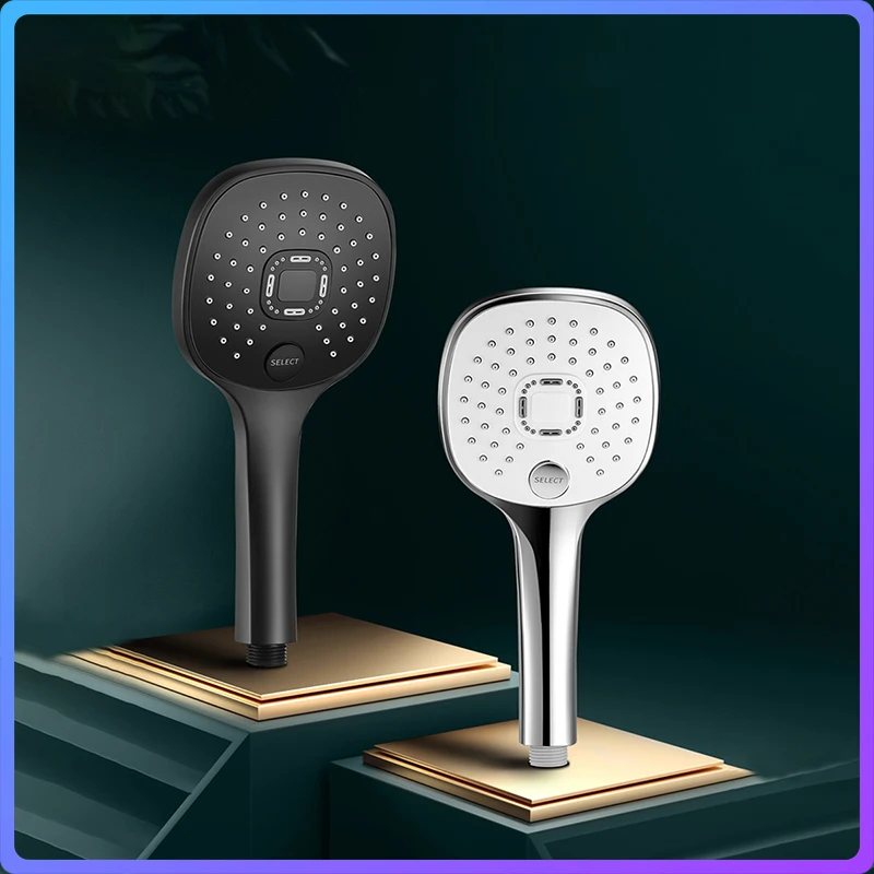 Handheld Rain Shower Head 3 modes ABS rectangular nozzle showerhead bathroom bathtub wall-mounted adjustable black hand shower
Handheld Rain Shower Head 3 modes ABS rectangular nozzle showerhead bathroom bathtub wall-mounted adjustable black hand shower