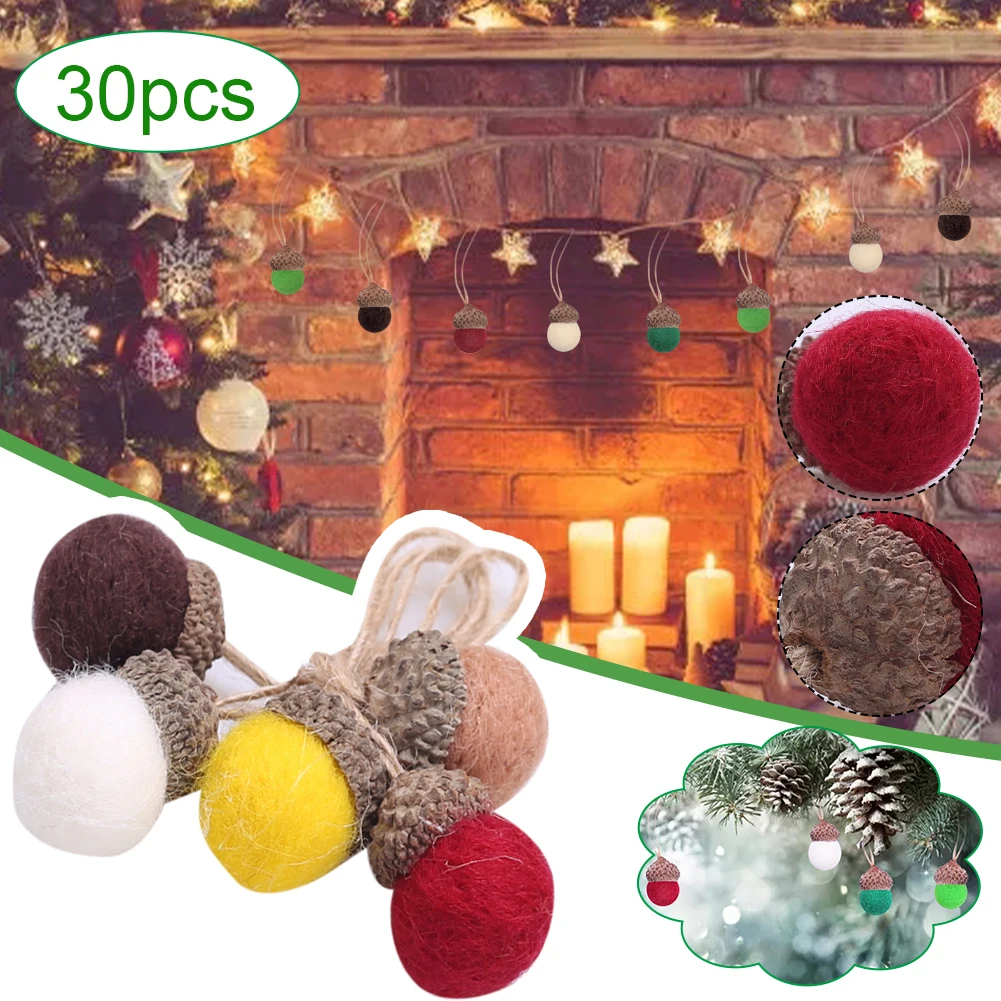 30Pcs Felt Acorn Hanging Ornaments Wool Felted Balls with Linen Rope Rustic Farmhouse Decor for Xmas Tree Wall Home Party
30Pcs Felt Acorn Hanging Ornaments Wool Felted Balls with Linen Rope Rustic Farmhouse Decor for Xmas Tree Wall Home Party