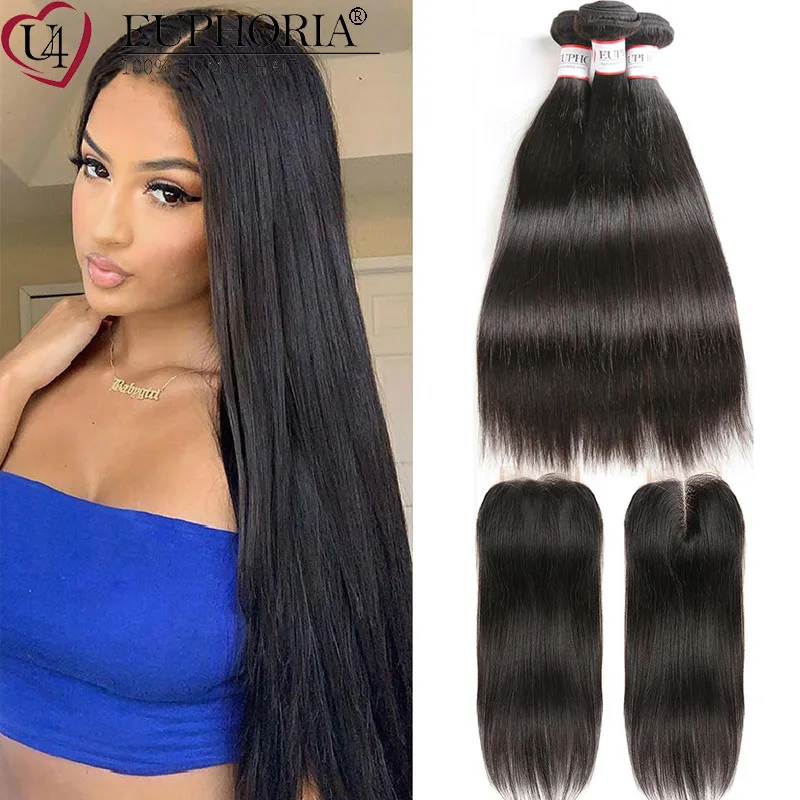 Natural Color Brazilian Straight Bundles With Closure 100% Human Hair Weave Extension 3 Bundles With 4x4 Lace Closure Euphoria 
Natural Color Brazilian Straight Bundles With Closure 100% Human Hair Weave Extension 3 Bundles With 4x4 Lace Closure Euphoria