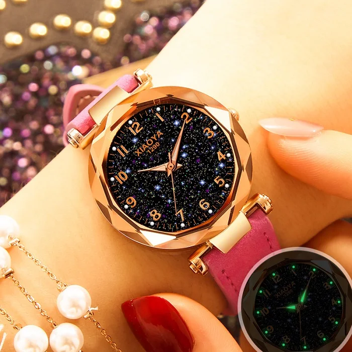 Fashion Women Watches Elegant Starry Sky Female Clock Ladies Wrist Watch Casual Leather Strap Quartz Wristwatch Relogio Feminino
Fashion Women Watches Elegant Starry Sky Female Clock Ladies Wrist Watch Casual Leather Strap Quartz Wristwatch Relogio Feminino
