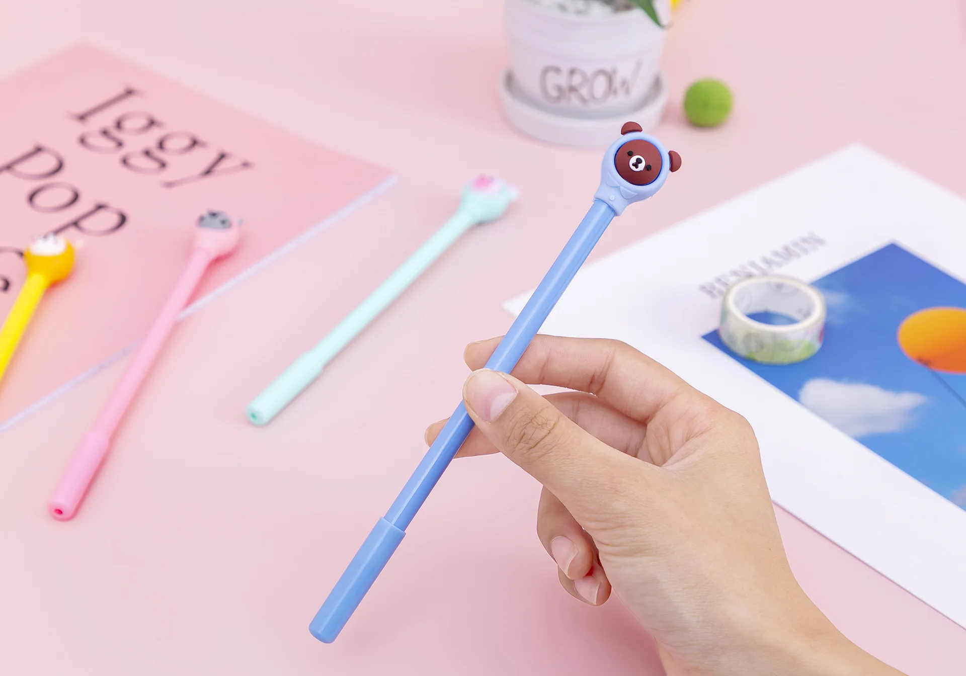 4pcs/set Gel Pen 0.5mm Cute Animal Shape Stationery Signature Pen Kawaii School Supplies Kawaii Student Stationery Pen Black
4pcs/set Gel Pen 0.5mm Cute Animal Shape Stationery Signature Pen Kawaii School Supplies Kawaii Student Stationery Pen Black