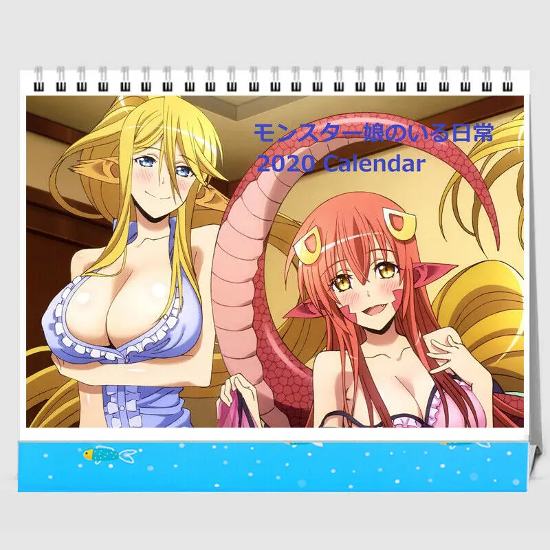 2020 аниме календарь Monster Musume No Iru Nichijou Сексуальная отаку настольная 13 страниц