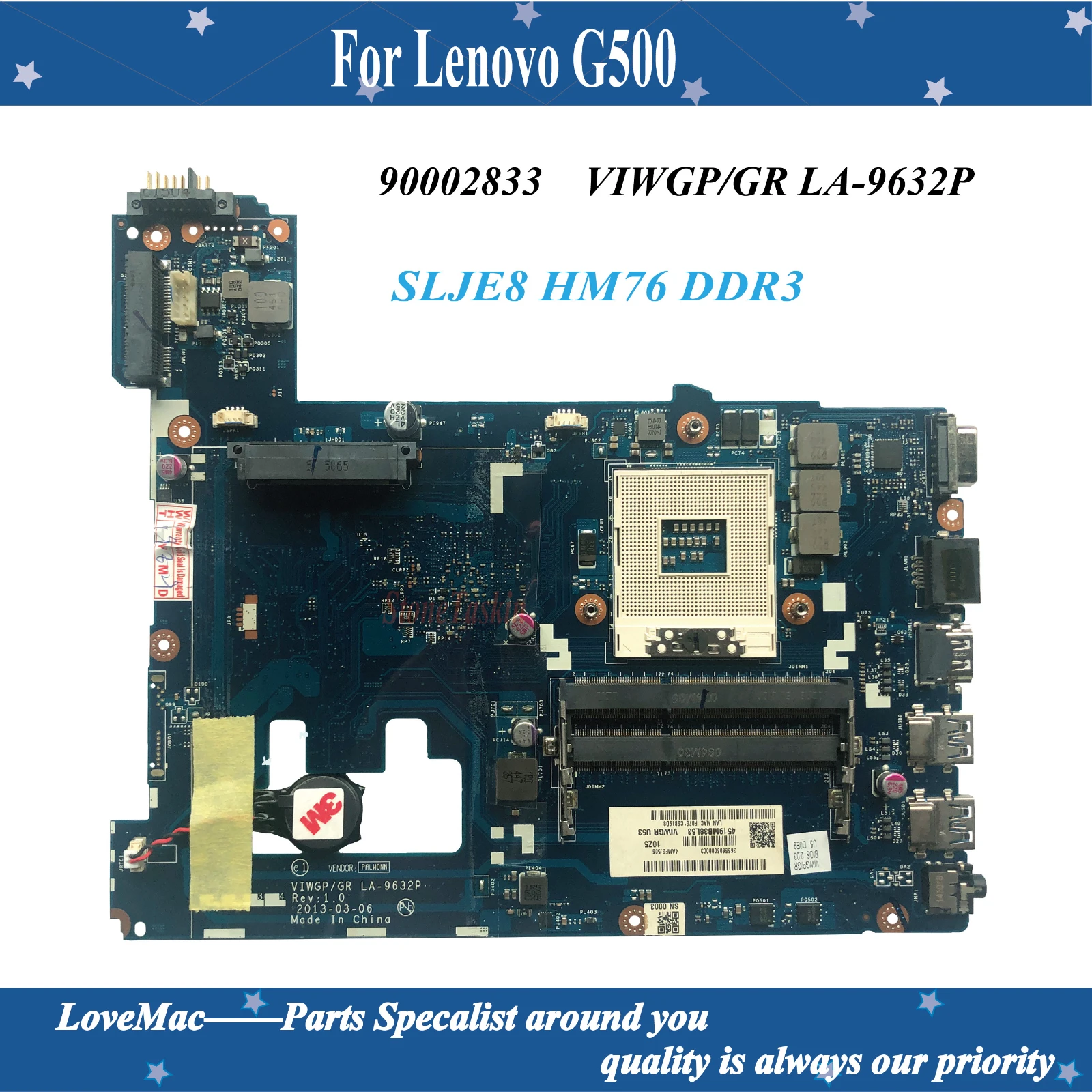 Высококачественная материнская плата для ноутбука FRU 90002833 Lenovo G500 основная VIWGP/GR
