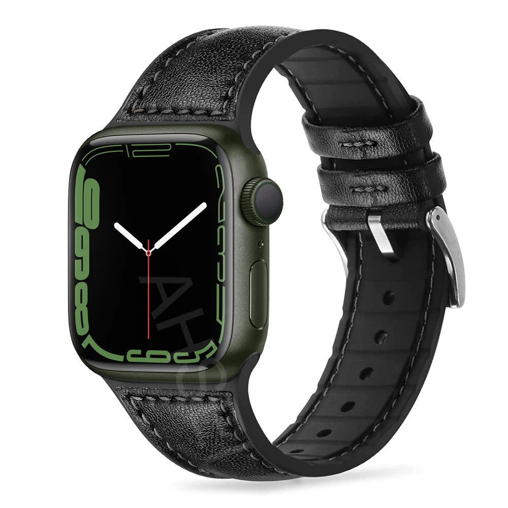 For apple watch 7 6 5 4 se band 45mm 41mm 44mm 40mm strap Genuine Leather silicone Bracelet for iwatch 3 42mm 38mm wristband
For apple watch 7 6 5 4 se band 45mm 41mm 44mm 40mm strap Genuine Leather silicone Bracelet for iwatch 3 42mm 38mm wristband