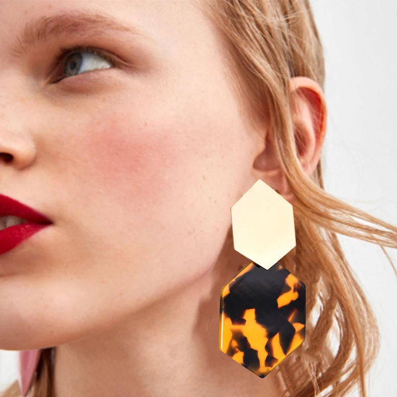 HOCOLE Boho Leopard Acrylic Drop Earrings For Women Za 2019 Fashion Geometric Gold Long Pendant Dangle Earring Jewelry Brincos
HOCOLE Boho Leopard Acrylic Drop Earrings For Women Za 2019 Fashion Geometric Gold Long Pendant Dangle Earring Jewelry Brincos