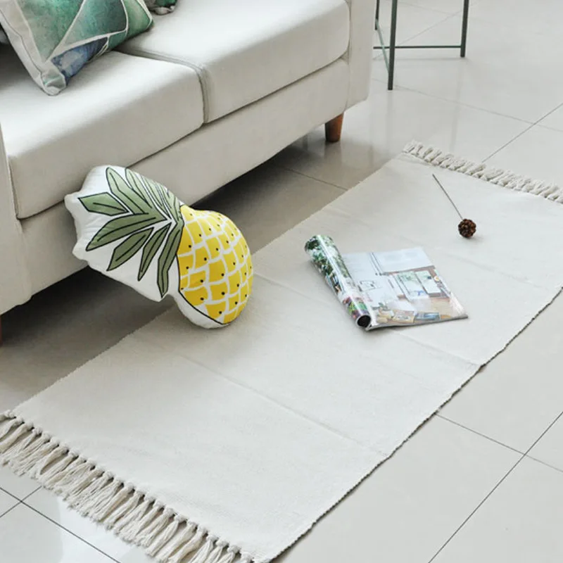 Cotton and Linen with Tassel Woven Carpet Floor Mat Door Bedroom Tapestry Decorative Blanket Tea Living Room Carpets Area Rug
Cotton and Linen with Tassel Woven Carpet Floor Mat Door Bedroom Tapestry Decorative Blanket Tea Living Room Carpets Area Rug
