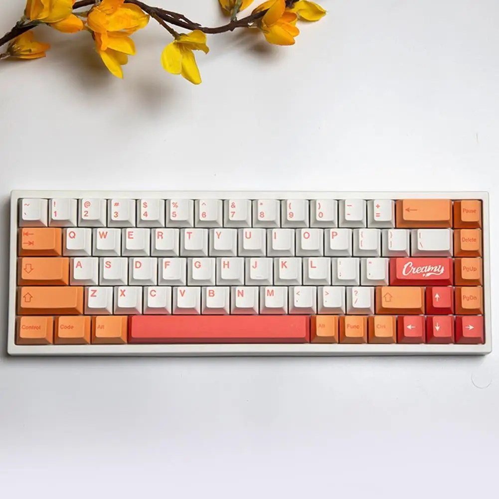 141 Keys/set GMK Peach PBT Keycap Profile DYE-SUB Keycaps for CHERRY MX Switch Mechanical Keyboard QX2 Mold Boxed
141 Keys/set GMK Peach PBT Keycap Profile DYE-SUB Keycaps for CHERRY MX Switch Mechanical Keyboard QX2 Mold Boxed