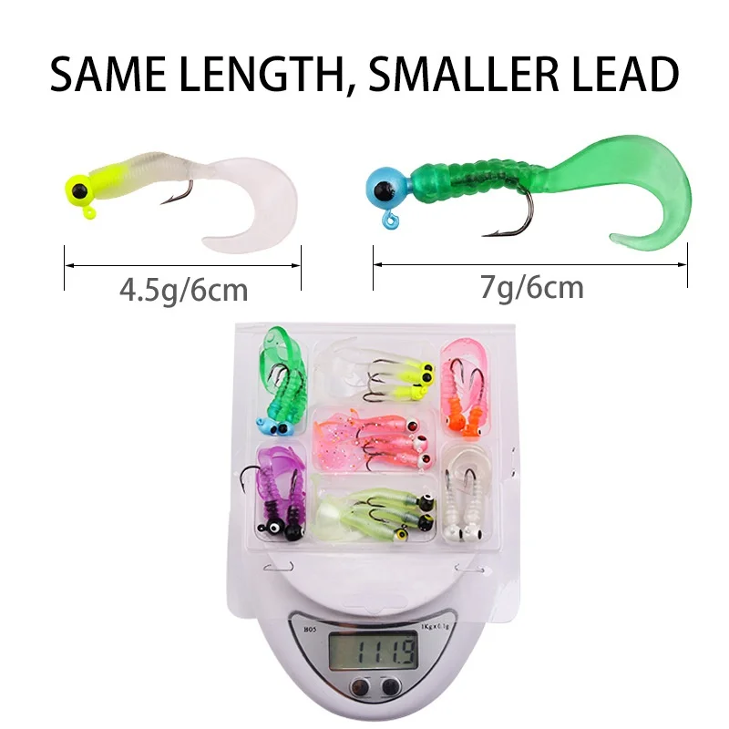 17pcs/set Silicone Soft Fishing Lures Larva Bait With Fishing Hook Artificial Fake Fish Lure Sinking Fish Lure Swimbait
17pcs/set Silicone Soft Fishing Lures Larva Bait With Fishing Hook Artificial Fake Fish Lure Sinking Fish Lure Swimbait