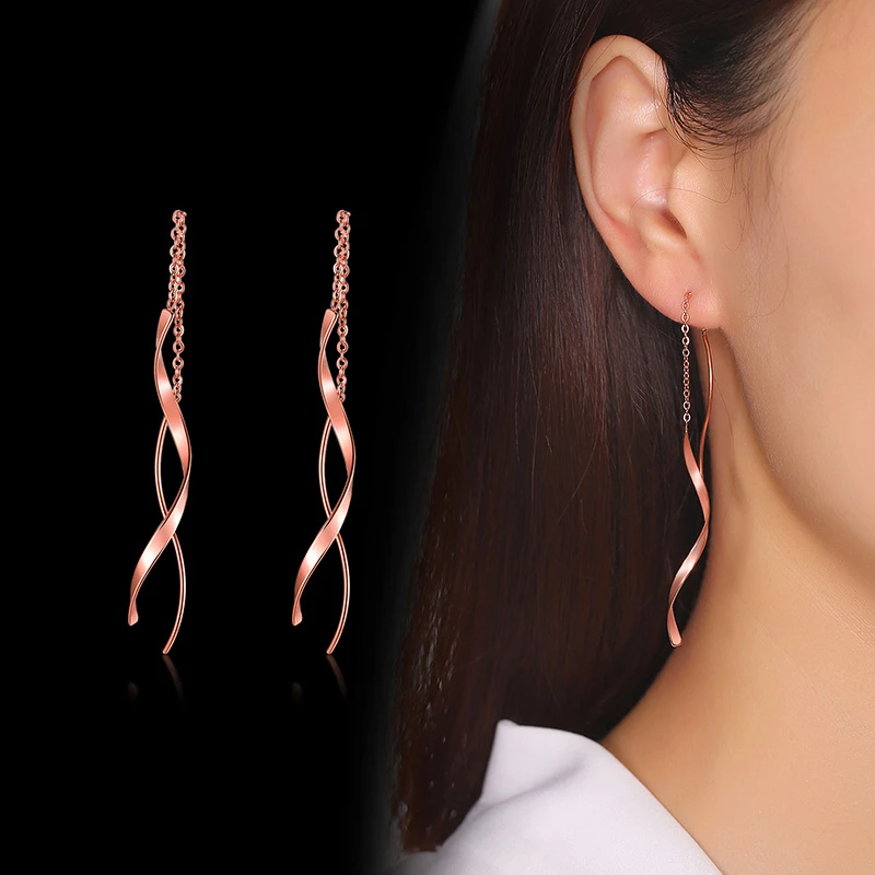 Vnox Temperament Earrings for Women Minimalist Stainless Steel Metal Wave Earring Lines Elegant Lady Party Weddng Jewelry
Vnox Temperament Earrings for Women Minimalist Stainless Steel Metal Wave Earring Lines Elegant Lady Party Weddng Jewelry