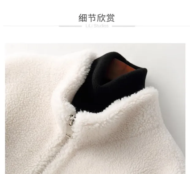 Fur Long Sleeved Loose Warm Women's Jacket Lamb Wool Winter Thickened Contrast Color Coat European Style Luxury Tops
Fur Long Sleeved Loose Warm Women's Jacket Lamb Wool Winter Thickened Contrast Color Coat European Style Luxury Tops