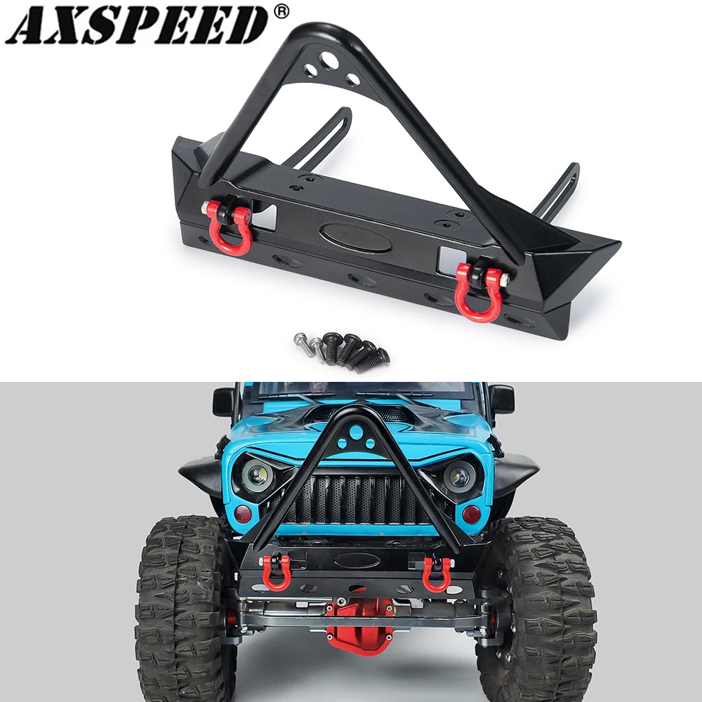 AXSPEED металлический передний бампер с оформлением интерьера для 1/10 Axial SCX10 RC Гусеничный автомобильный бампер, обновленные детали
AXSPEED металлический передний бампер с оформлением интерьера для 1/10 Axial SCX10 RC Гусеничный автомобильный бампер, обновленные детали