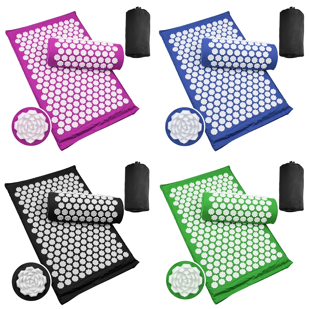 Lotus Acupressure Massager Mat Set Body Relieve Stress Back Pain Back Pain Yoga Massage Cushion Pad Acupressure Mat with Pillow
Lotus Acupressure Massager Mat Set Body Relieve Stress Back Pain Back Pain Yoga Massage Cushion Pad Acupressure Mat with Pillow