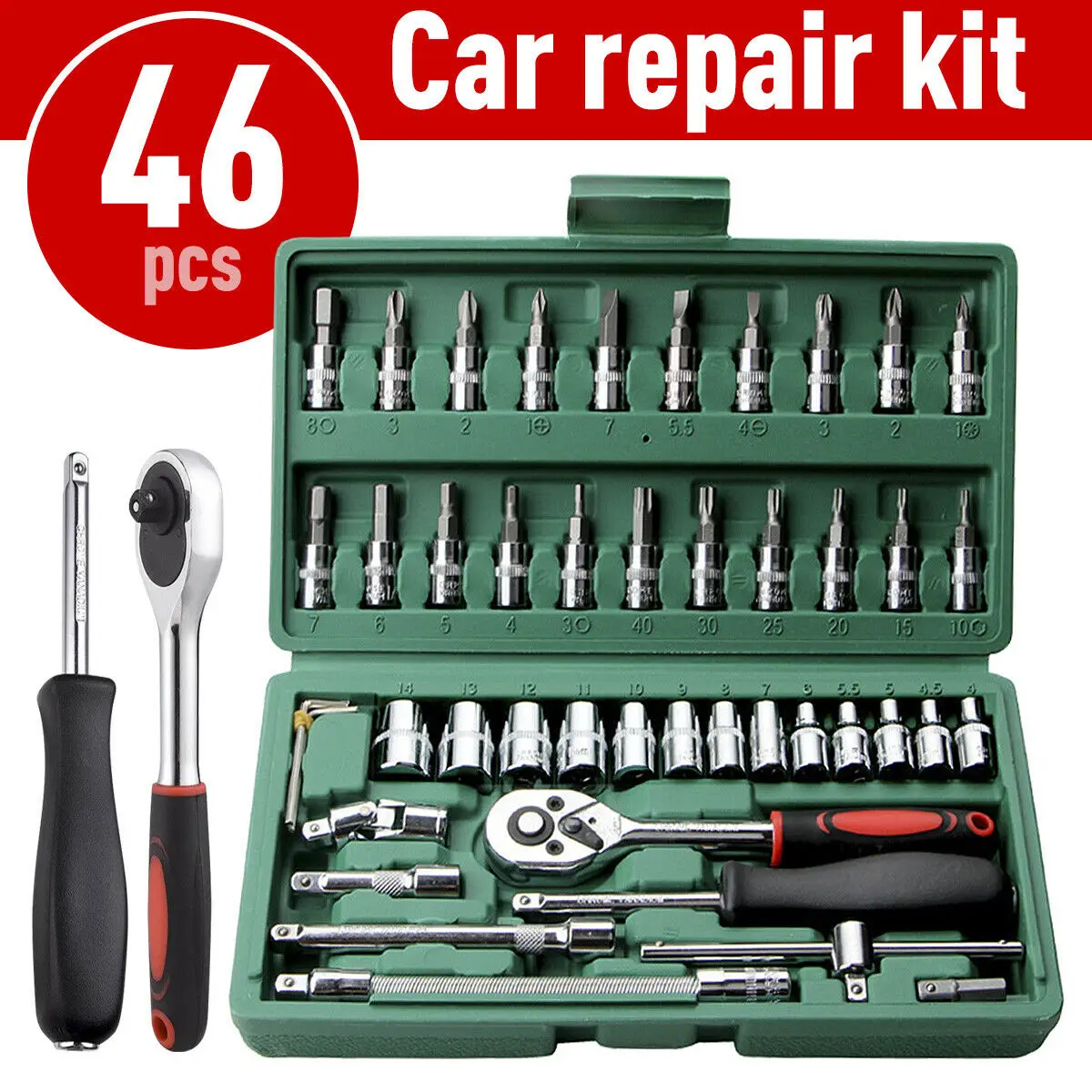 Комбинированный набор ключей из углеродистой стали 46 шт./компл., торцевой гаечный ключ, отвертка, бытовой инструмент для ремонта мотоцикла и...
Комбинированный набор ключей из углеродистой стали 46 шт./компл., торцевой гаечный ключ, отвертка, бытовой инструмент для ремонта мотоцикла и...