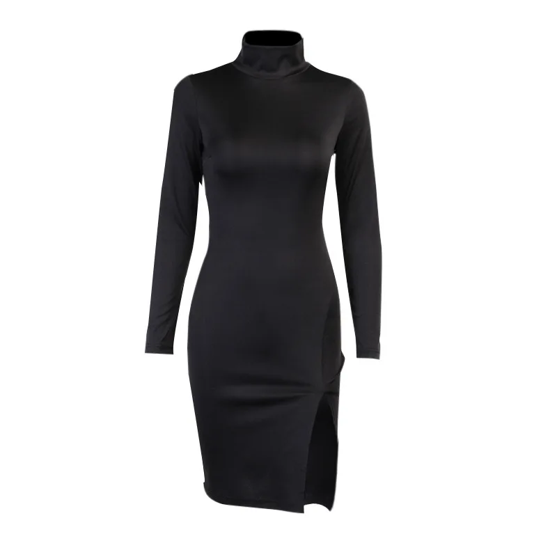 2021 European and American New Sexy Open Back High Collar Side Slit Dress Temperament Slim Long Sleeve Skirt
2021 European and American New Sexy Open Back High Collar Side Slit Dress Temperament Slim Long Sleeve Skirt