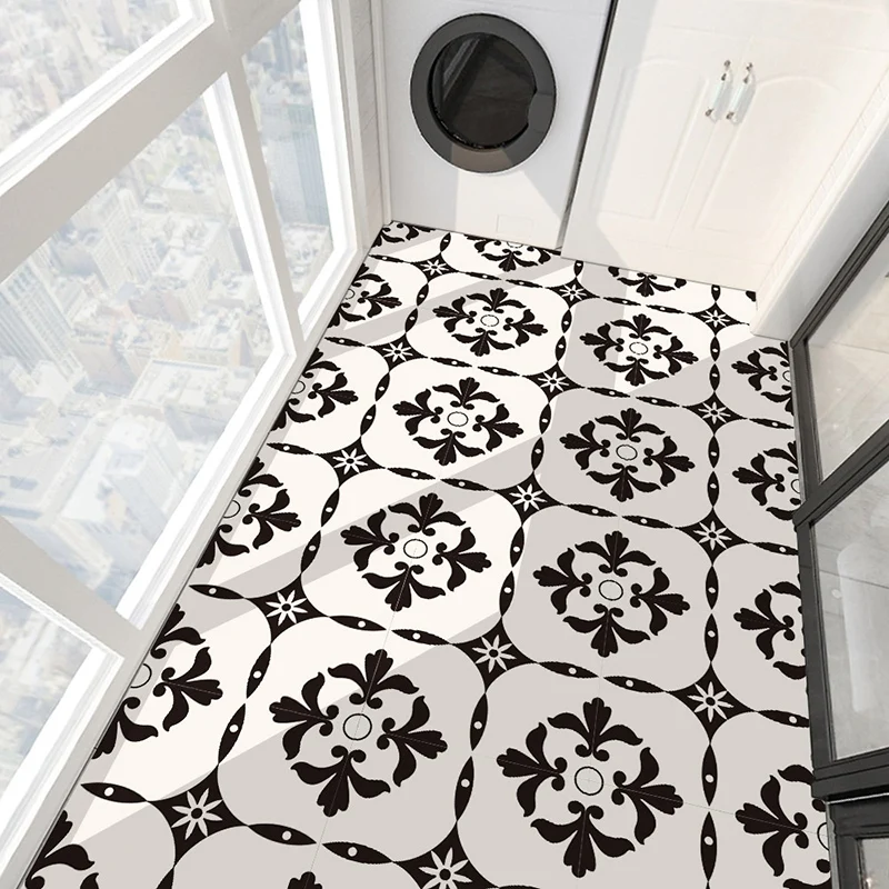 Imitation European Creative Black and White Ceramic Tile Bedroom Floor Decoration Waterproof Self-adhesive Flooring Vinyl PVC
Imitation European Creative Black and White Ceramic Tile Bedroom Floor Decoration Waterproof Self-adhesive Flooring Vinyl PVC