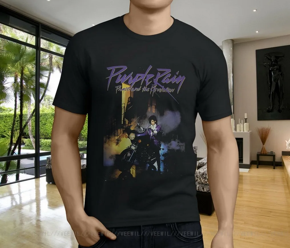 Новинка, популярная мужская Черная футболка Prince Purple Rain Tour, женские топы в уличном стиле, футболка
Новинка, популярная мужская Черная футболка Prince Purple Rain Tour, женские топы в уличном стиле, футболка