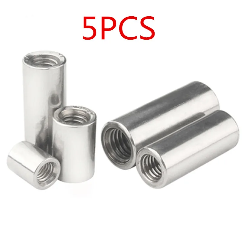 5pcs Round Coupling Nuts M3 M4 M5 M6 M8 m10 Extend long round coupling nut 304 stainless steel Lead Screw Connection Nut
5pcs Round Coupling Nuts M3 M4 M5 M6 M8 m10 Extend long round coupling nut 304 stainless steel Lead Screw Connection Nut