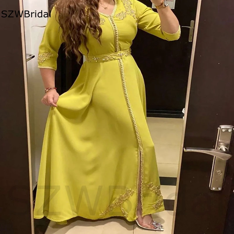 New Arrival Satin V Neck Long sleeve Evening dresses 2023 Vestido longo Lace Beaded Muslim Evening dress Plus size
New Arrival Satin V Neck Long sleeve Evening dresses 2023 Vestido longo Lace Beaded Muslim Evening dress Plus size