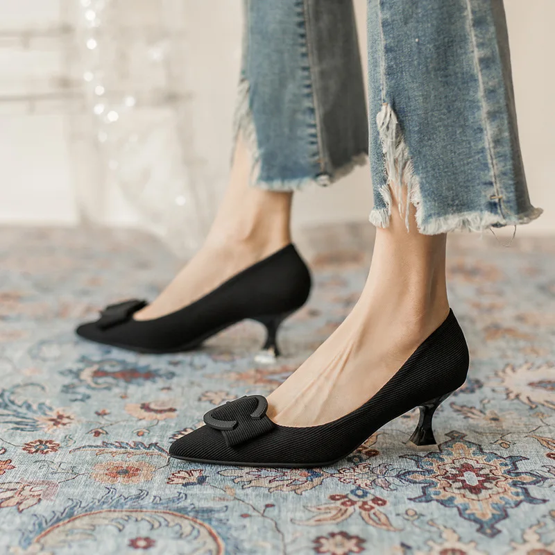 French Style Women's Pumps Ladies Pointed Toe Shallow 5CM Heels Female Wedding Party Office Work Shoes
French Style Women's Pumps Ladies Pointed Toe Shallow 5CM Heels Female Wedding Party Office Work Shoes