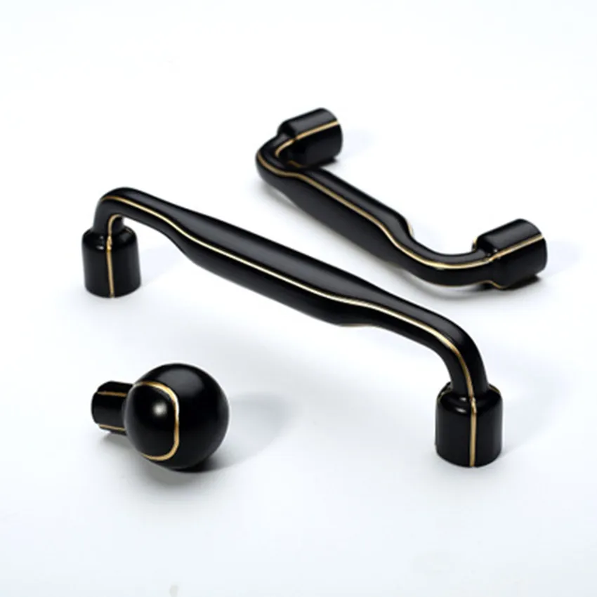 96 128mm modern simple fashion black kitchen cabinet wine cabinet door handle gold drawer cabinet cupbord dresser pull knob 5"
96 128mm modern simple fashion black kitchen cabinet wine cabinet door handle gold drawer cabinet cupbord dresser pull knob 5"