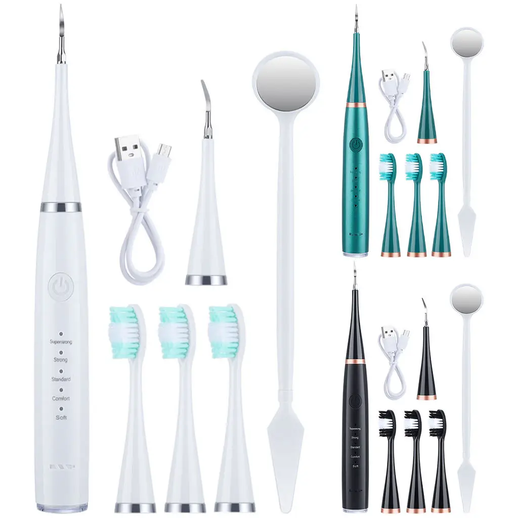 Electric Toothbrush with 3 Replaceable Clean Heads Tartar Tooth Cleaner Tool Multifunction for Household Teeth Whitening
Electric Toothbrush with 3 Replaceable Clean Heads Tartar Tooth Cleaner Tool Multifunction for Household Teeth Whitening