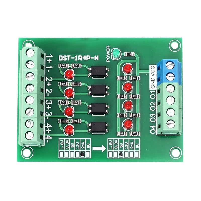 Optocoupler Isolation Board Voltage Converter Isolated Module PLC Signal Level Board NPN 1.8-24V
Optocoupler Isolation Board Voltage Converter Isolated Module PLC Signal Level Board NPN 1.8-24V