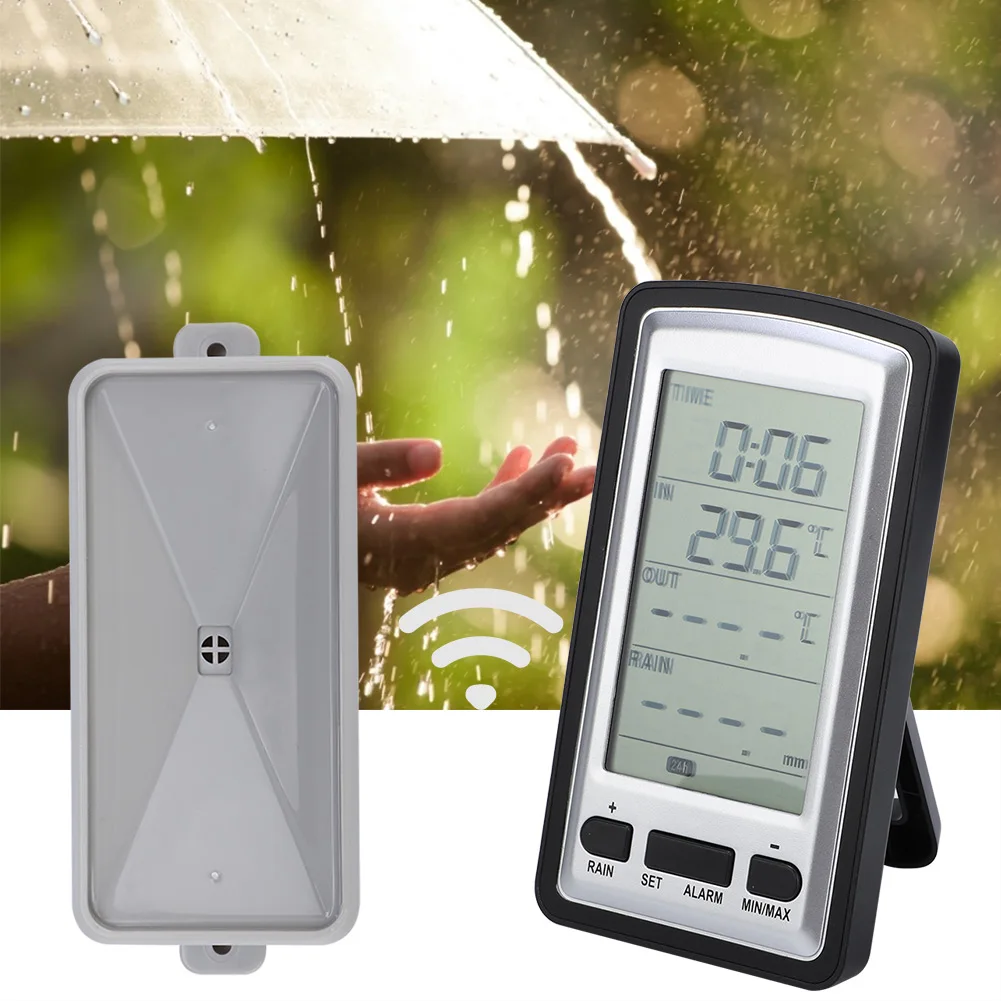 Indoor Outdoor Digital Temperature Thermometer Weather Remote Sensor Rain Gauge Receiver Thermometer
Indoor Outdoor Digital Temperature Thermometer Weather Remote Sensor Rain Gauge Receiver Thermometer