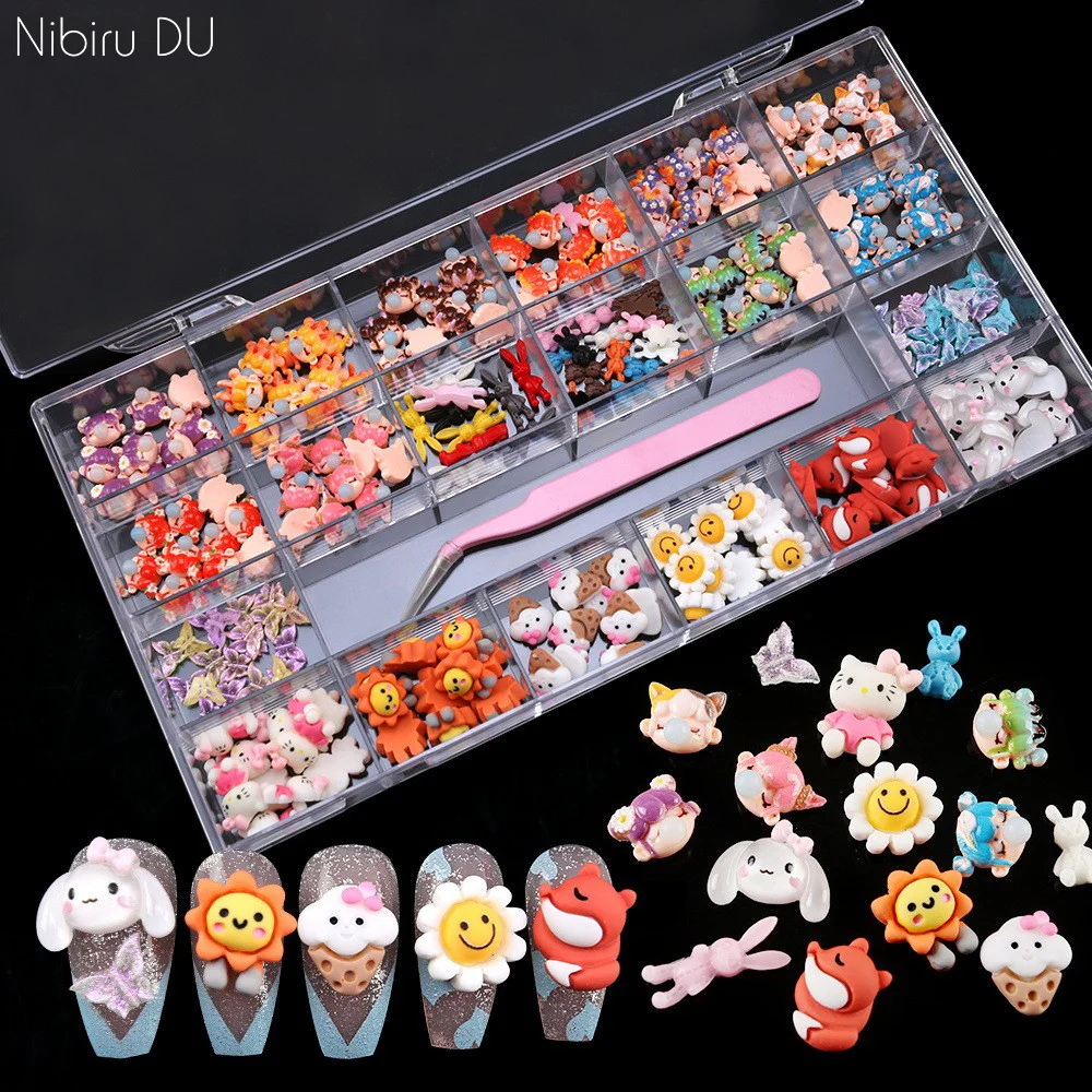21Grid Nail Art Decorations Resin Butterfly Aurora Bow Bear Kawaii Accessories Nail Parts Decoration Supplies For Professionals
21Grid Nail Art Decorations Resin Butterfly Aurora Bow Bear Kawaii Accessories Nail Parts Decoration Supplies For Professionals