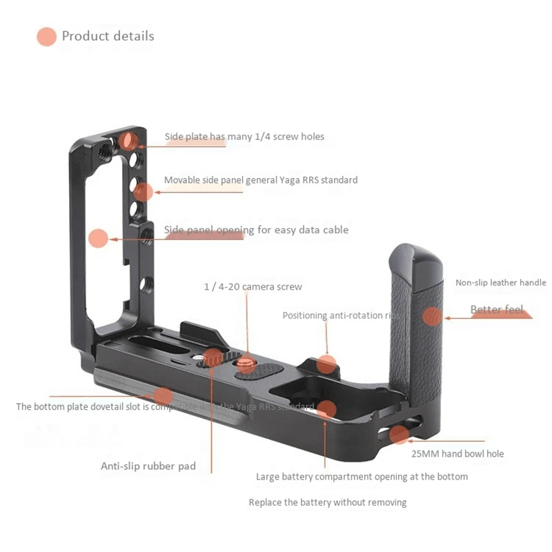 L Bracket Hand Grip Camera Holder L Vertical Plate 3 in 1 for Olympus E-M5 Mark III
L Bracket Hand Grip Camera Holder L Vertical Plate 3 in 1 for Olympus E-M5 Mark III