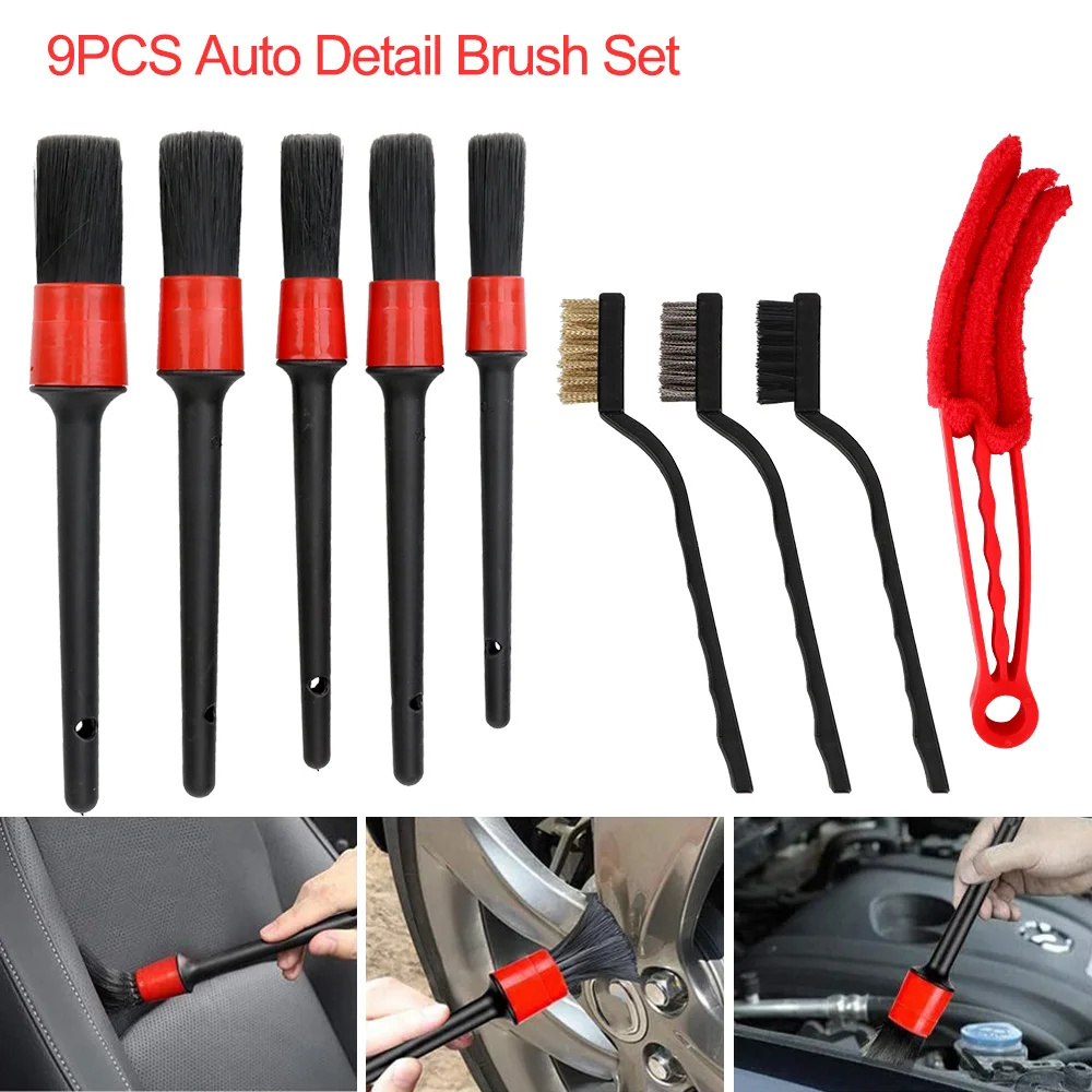9pcs Car Cleaning Brushes Power Scrubber Drill Brush Detailing Brush Set Cleaning Dirt Dust Clean Tools
9pcs Car Cleaning Brushes Power Scrubber Drill Brush Detailing Brush Set Cleaning Dirt Dust Clean Tools