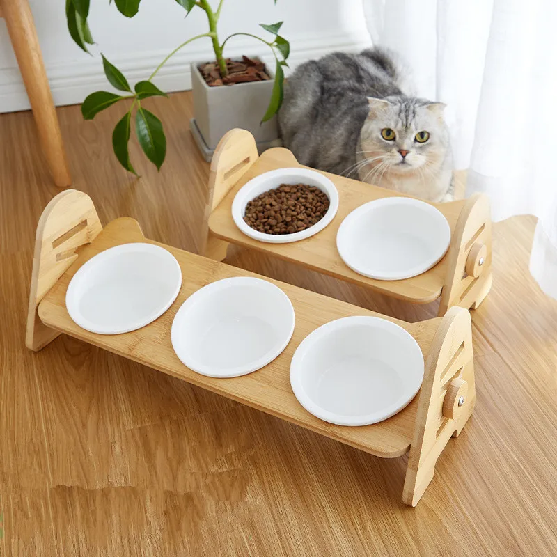 Adjustable Bamboo Double Cat Bowl Cartoon Patterns Ceramic Dog Bowl Cat Puppy Food and Water Dishes Pet Feeding Drinking Bowls
Adjustable Bamboo Double Cat Bowl Cartoon Patterns Ceramic Dog Bowl Cat Puppy Food and Water Dishes Pet Feeding Drinking Bowls