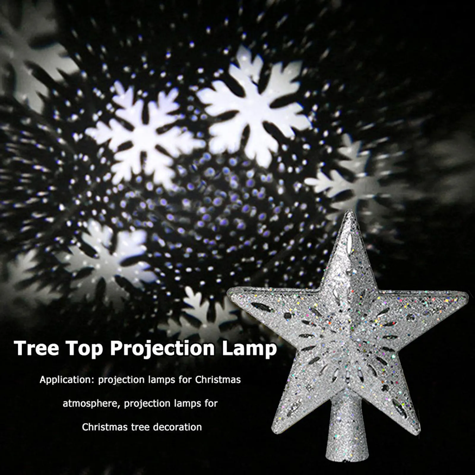 

Рождественская елка Топпер звезды светодиодный проектор светильник 3D блестящая Звезда рождественские украшения для деревьев домашнее укр...