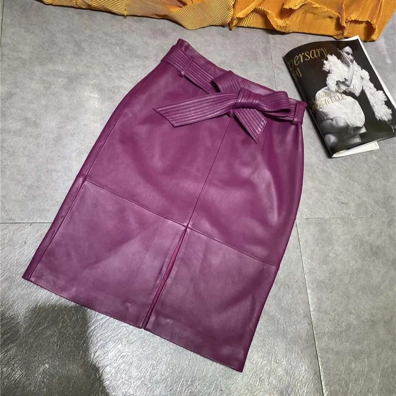 Женская юбка-карандаш из натуральной кожи, с высокой талией
Женская юбка-карандаш из натуральной кожи, с высокой талией