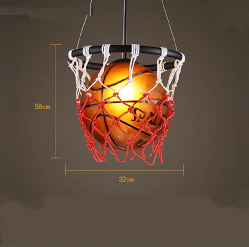 American Basketball Chandelier Creative Luminaire Children's Room Bedroom Lustres Pendentes Wine Bar Sports Market Hanging Lamp
American Basketball Chandelier Creative Luminaire Children's Room Bedroom Lustres Pendentes Wine Bar Sports Market Hanging Lamp