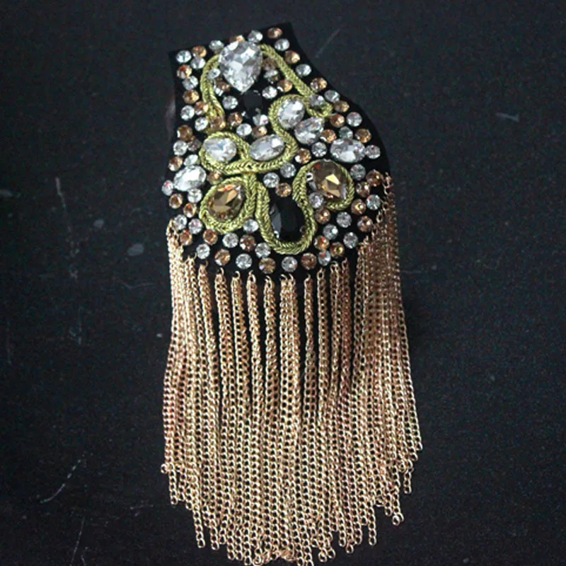 one piece breastpin tassels shoulder board mark knot Epaulet metal patches badges applique for clothing OR-2578
one piece breastpin tassels shoulder board mark knot Epaulet metal patches badges applique for clothing OR-2578