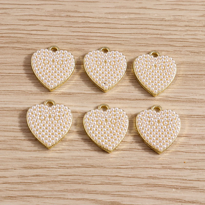 4pcs 14*16mm Trendy Pearl Love Heart Charms for Jewelry Making Cute Drop Earrings Pendants Necklaces DIY Keychains Accessories
4pcs 14*16mm Trendy Pearl Love Heart Charms for Jewelry Making Cute Drop Earrings Pendants Necklaces DIY Keychains Accessories