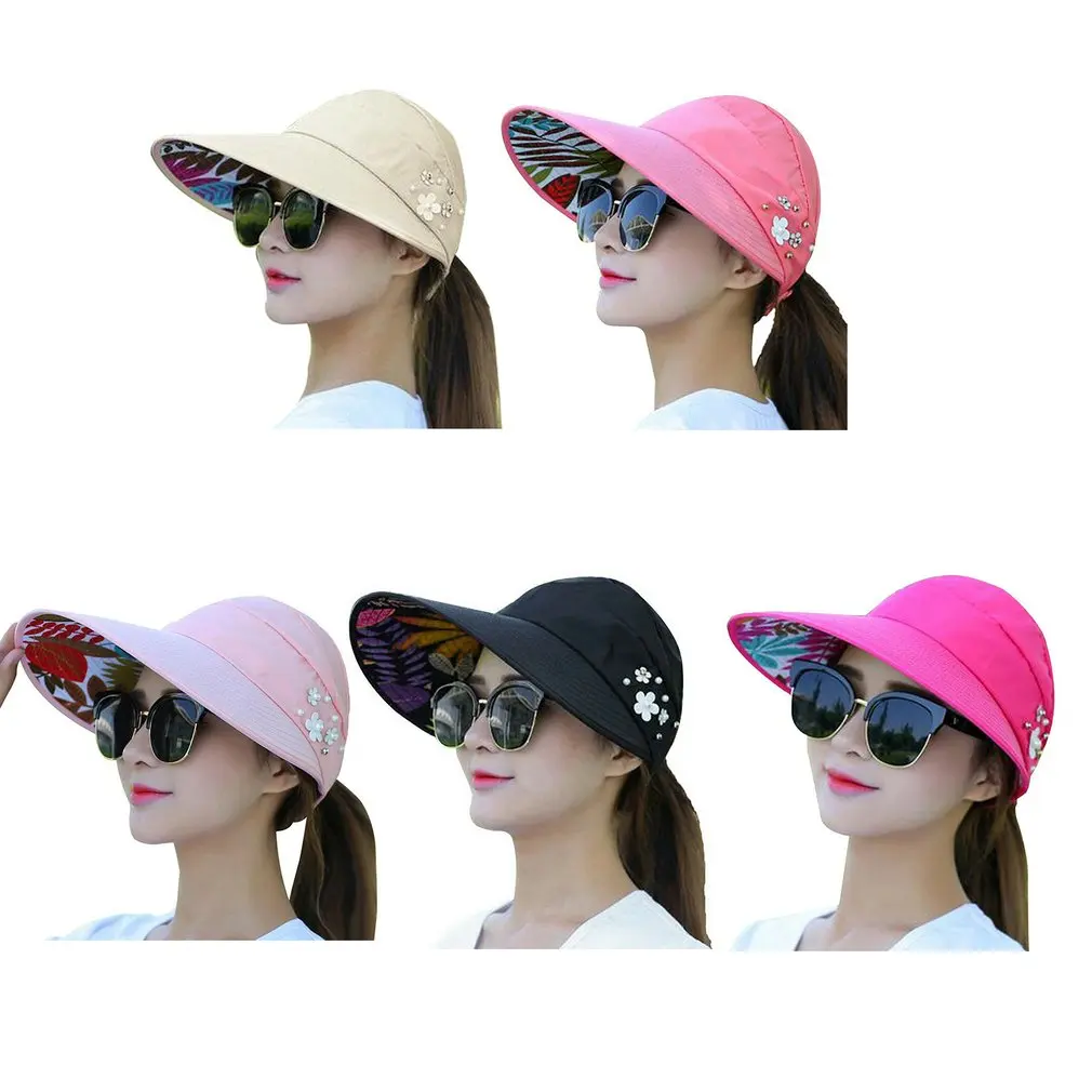 Dihope New Arrival UV Protection Women Summer Beach Sun Hats Pearl Packable Sun Visor Hat With Big Heads Wide Brim Female Cap
Dihope New Arrival UV Protection Women Summer Beach Sun Hats Pearl Packable Sun Visor Hat With Big Heads Wide Brim Female Cap