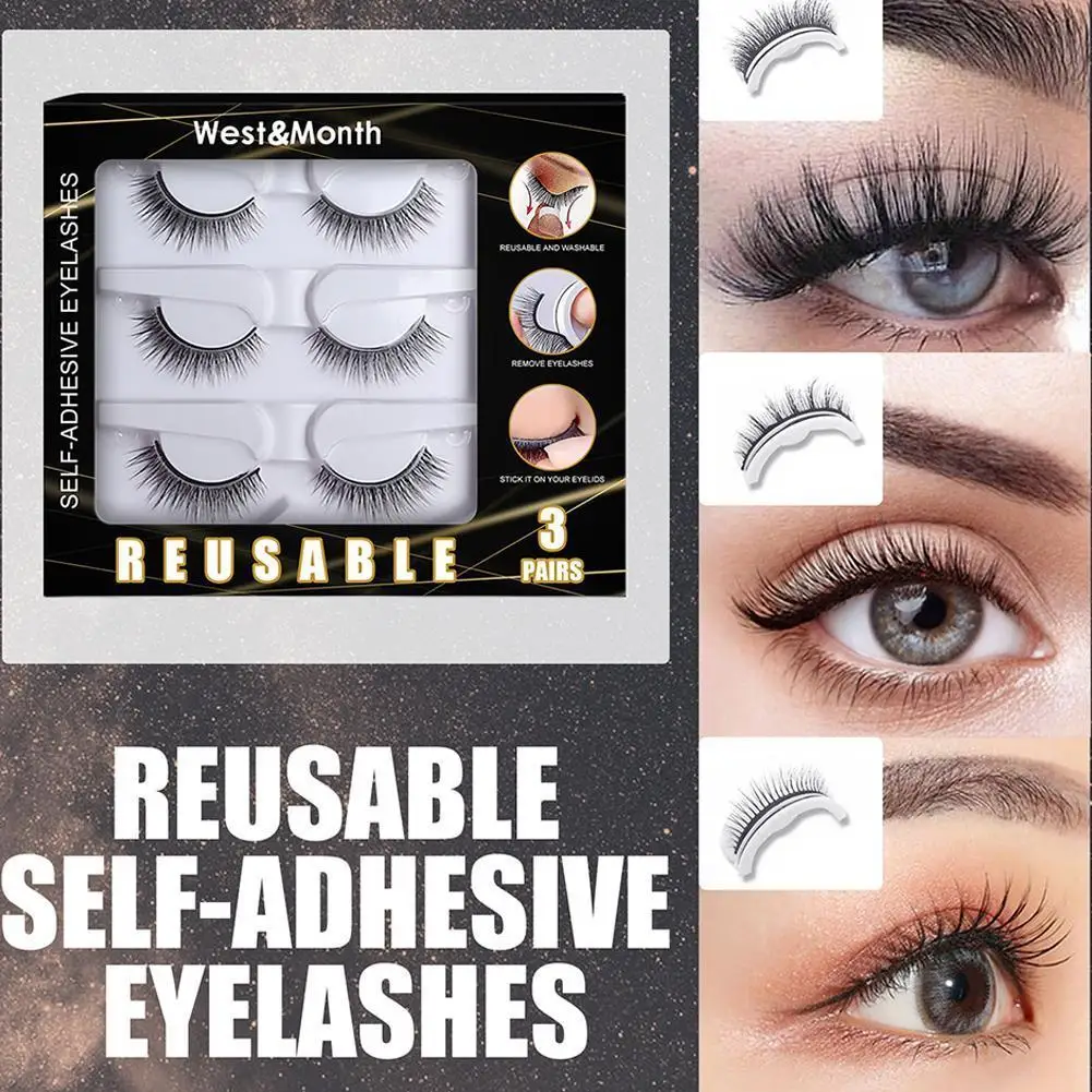 3 Pairs Reusable Self-adhesive False Eyelashes Tweezers Set 3 Seconds To Wear Mink Eyelashes Without Glue To Extend Slim Eyelash
3 Pairs Reusable Self-adhesive False Eyelashes Tweezers Set 3 Seconds To Wear Mink Eyelashes Without Glue To Extend Slim Eyelash