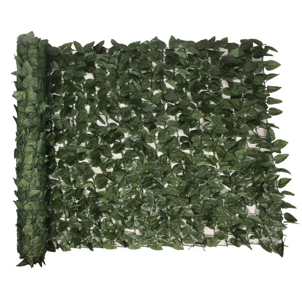 

Rectangular Outdoor Simulation Fence Courtyard Fence Net Belt Peach Leaf Leaf Dark Green Plastic 150 X 500 X 1cm