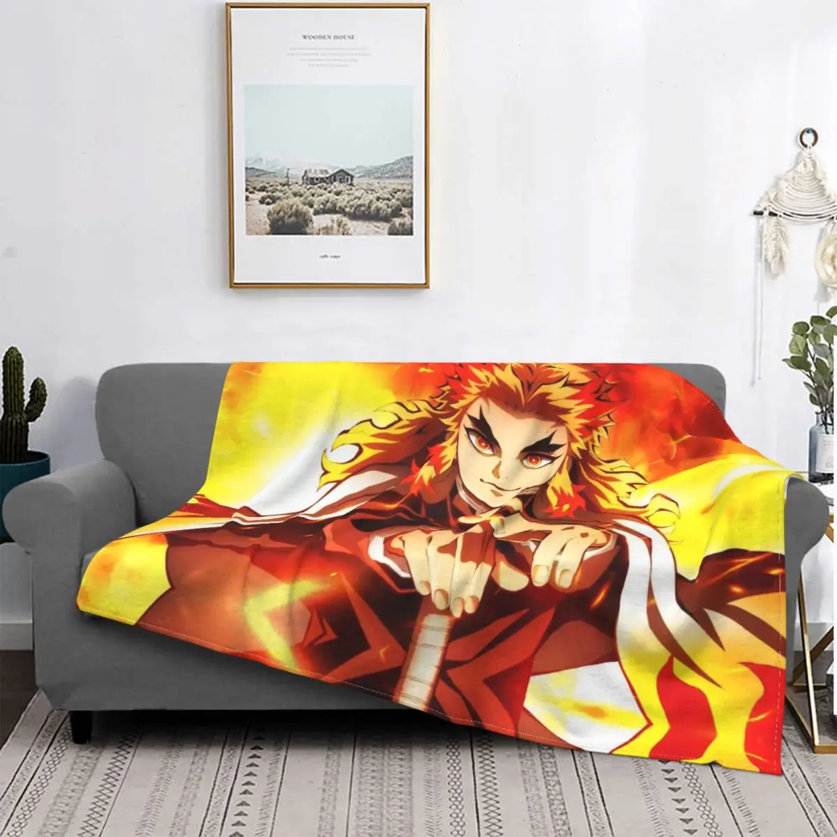 Demon Slayer Rengoku Blanket Fleece Autumn/Winter Kimetsu No Yaiba Devil's Blade Anime Thin Throw Blanket for Home Office
Demon Slayer Rengoku Blanket Fleece Autumn/Winter Kimetsu No Yaiba Devil's Blade Anime Thin Throw Blanket for Home Office