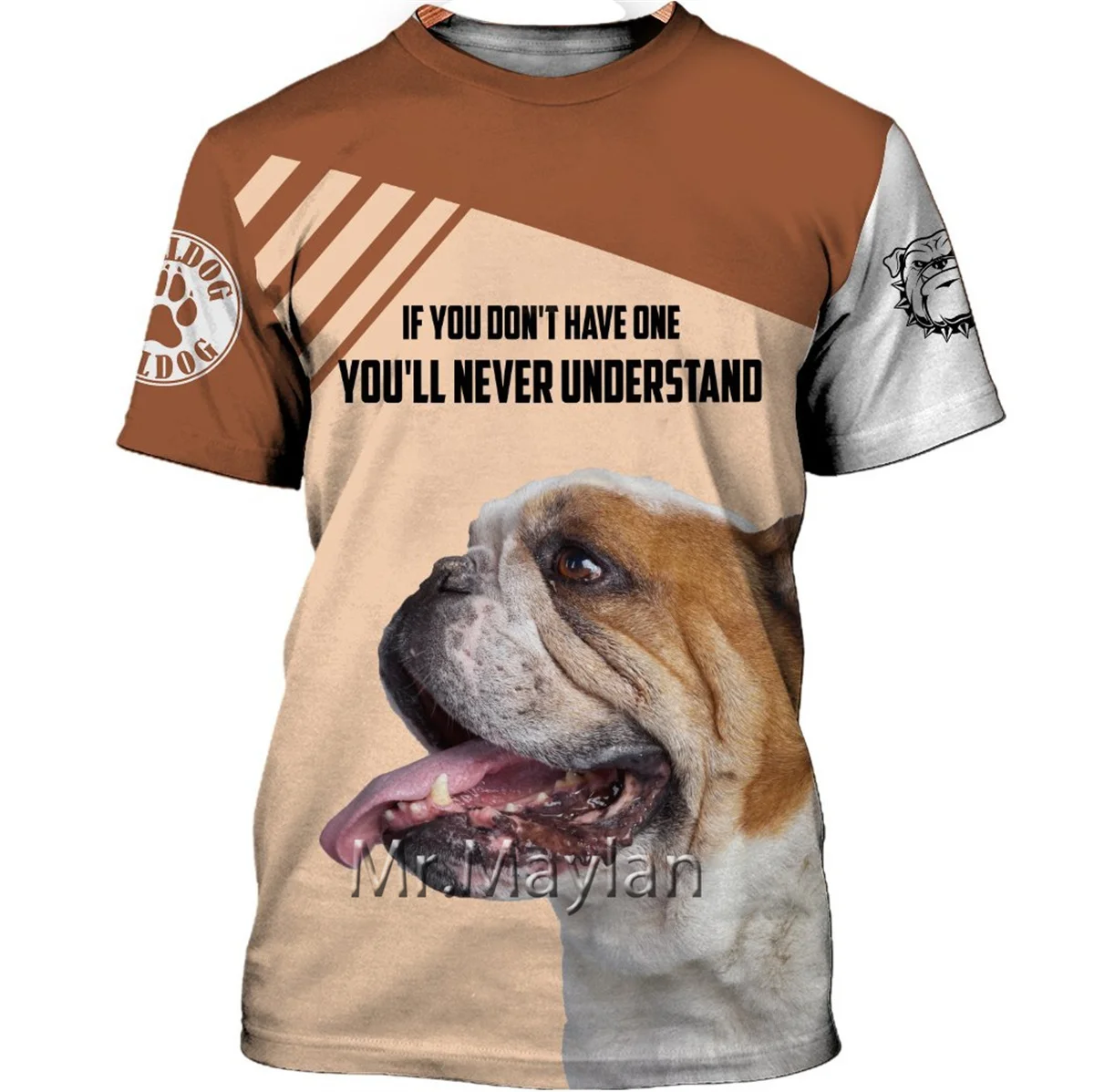 Футболка с коротким рукавом и 3D-принтом бульдога, размеры до 5XL
Футболка с коротким рукавом и 3D-принтом бульдога, размеры до 5XL